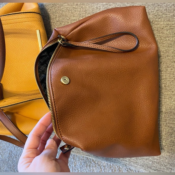 Steve Madden Yellow/Brown Hand Bag Mustard - Picture 8 of 9